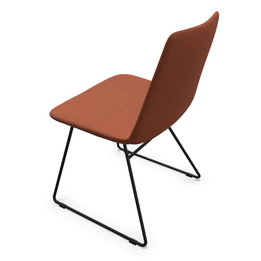 lyon chair with sled base seat: rhapsody 301 back: rhapsody 301 base: black