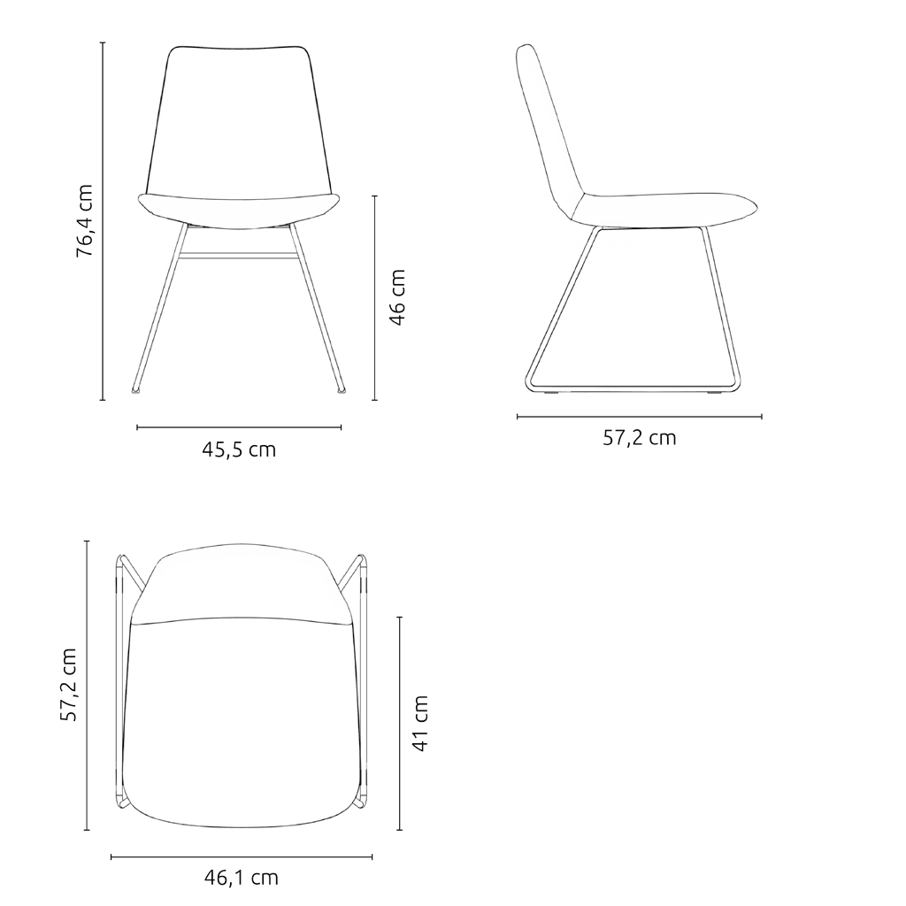 Lyon sled chair