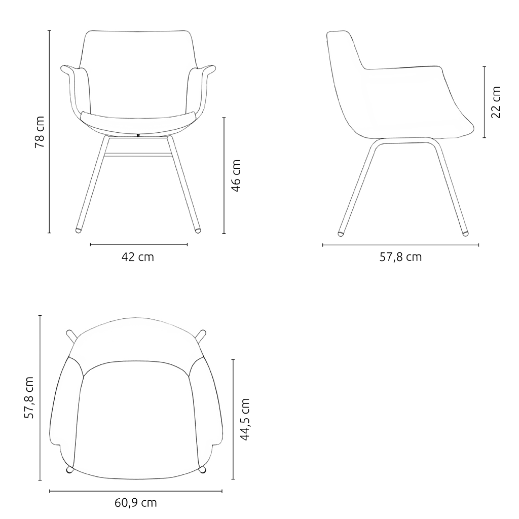 York 4-leg chair