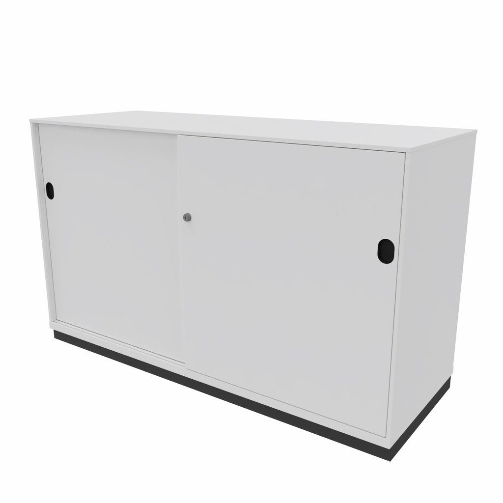 2-store sliding door cabinet 120x72x45 white