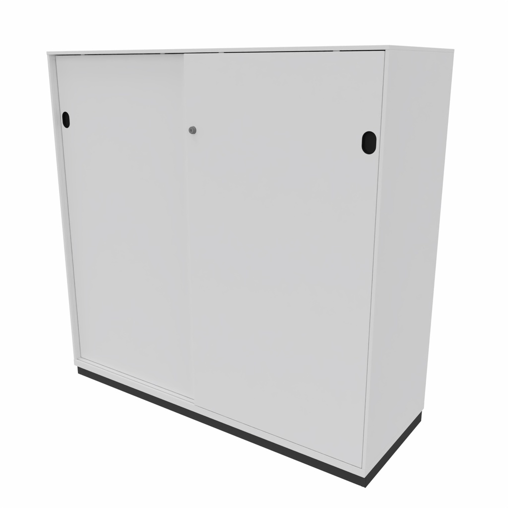 2-store sliding door cabinet 120x117x45 white