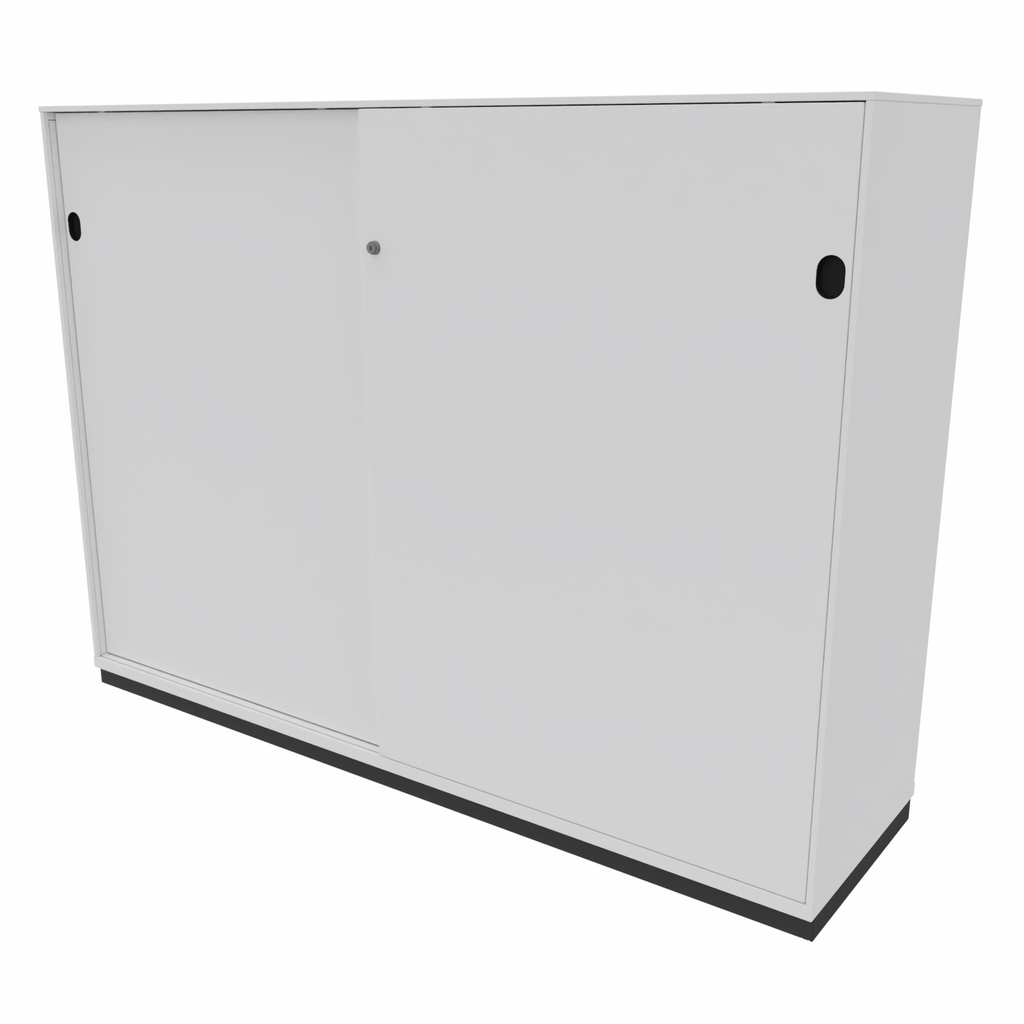 2-store sliding door cabinet 160x117x45 white