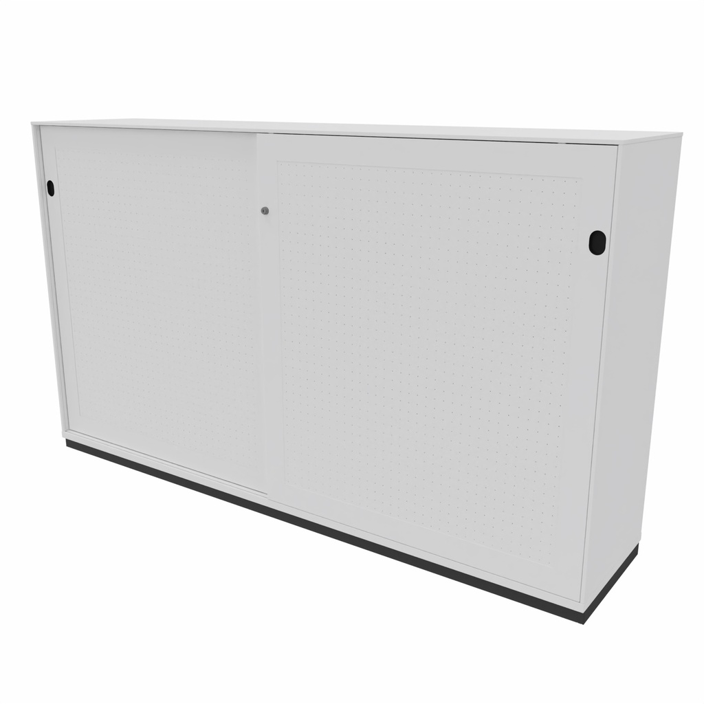 2-store sliding door cabinet 200x117x45 white