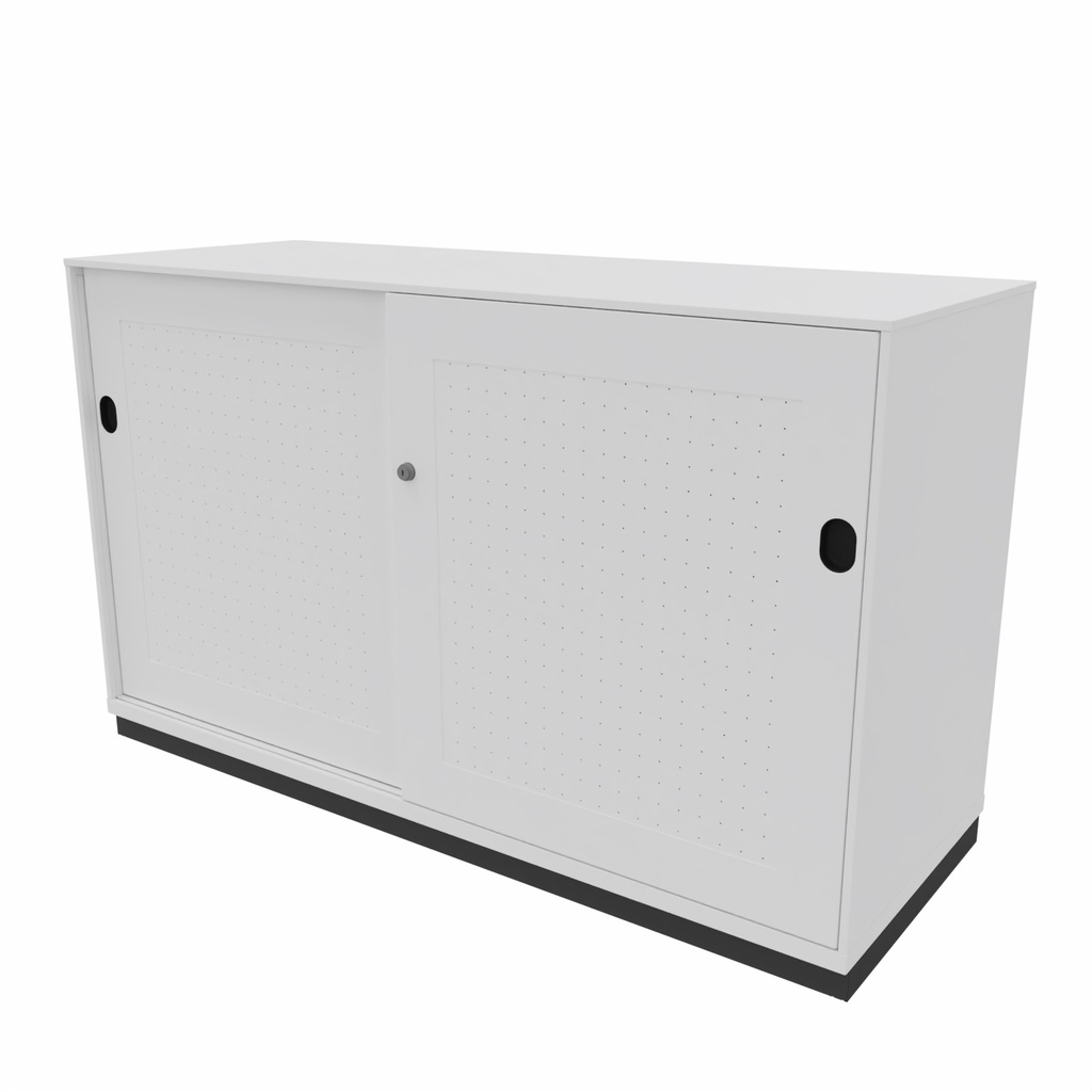 2-store acoustic sliding door cabinet 120x72x45 white