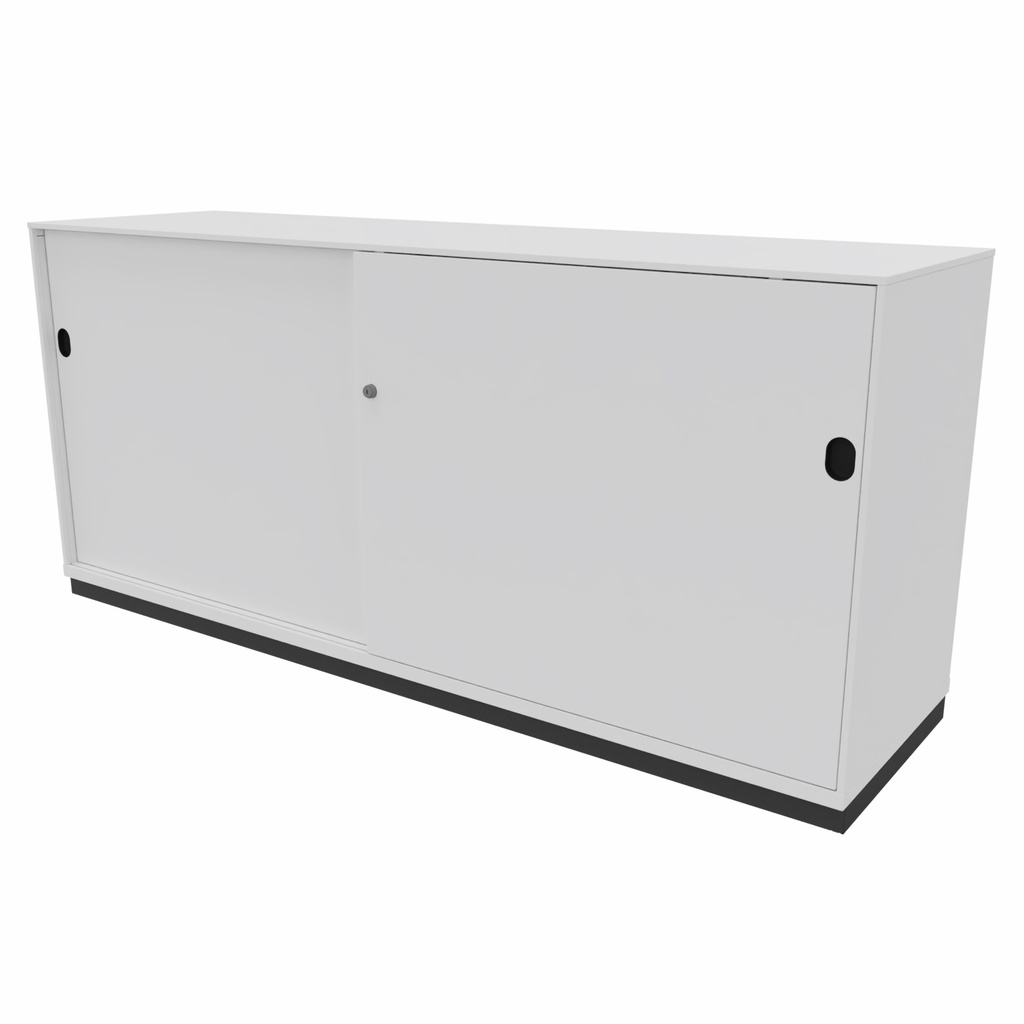 2-store acoustic sliding door cabinet 160x72x45 white