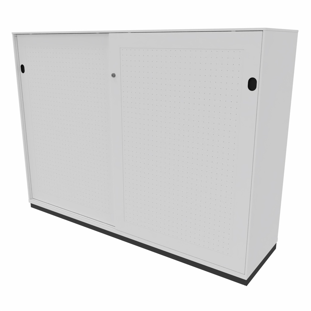 2-store acoustic sliding door cabinet 160x117x45 white