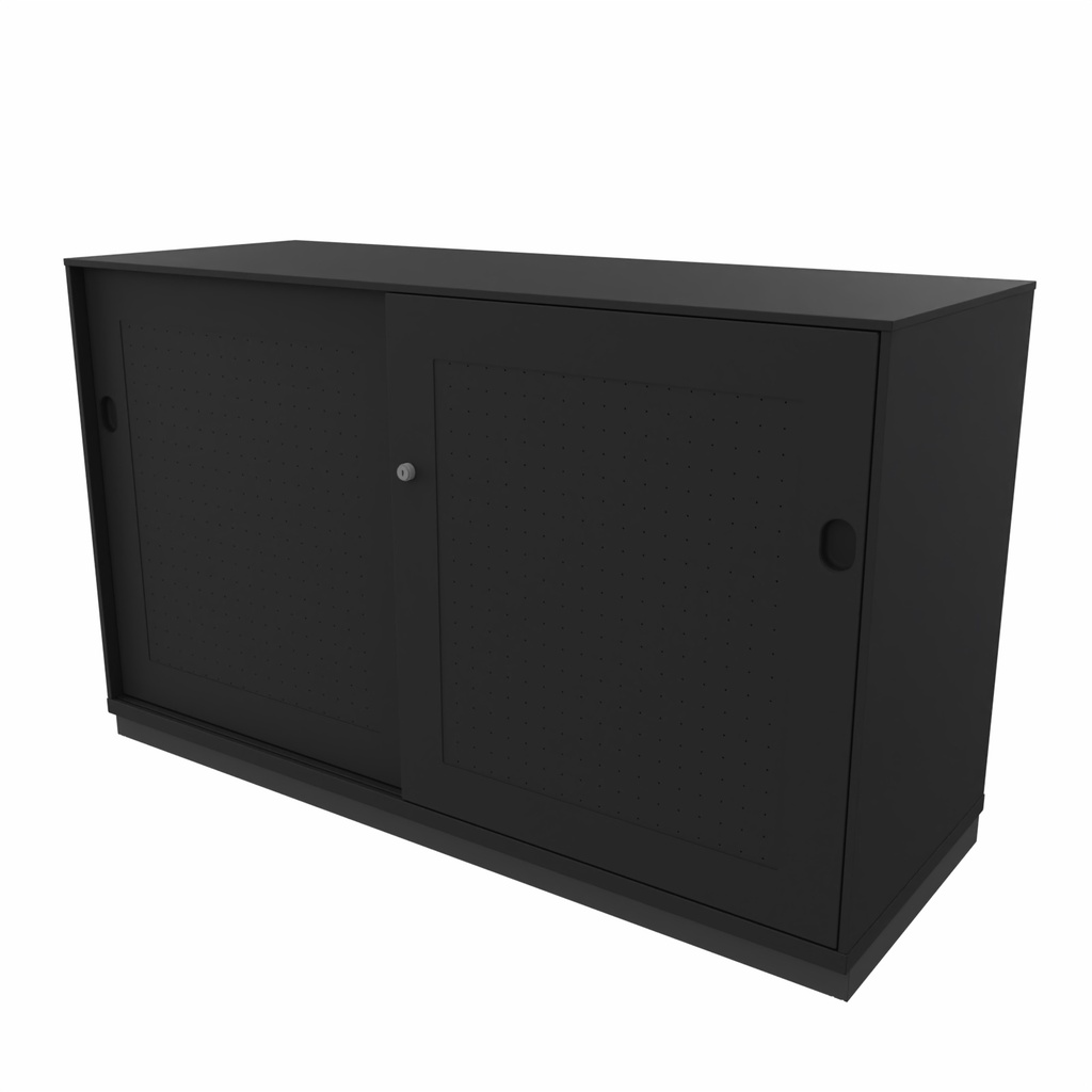 2-store acoustic sliding door cabinet 120x72x45 black