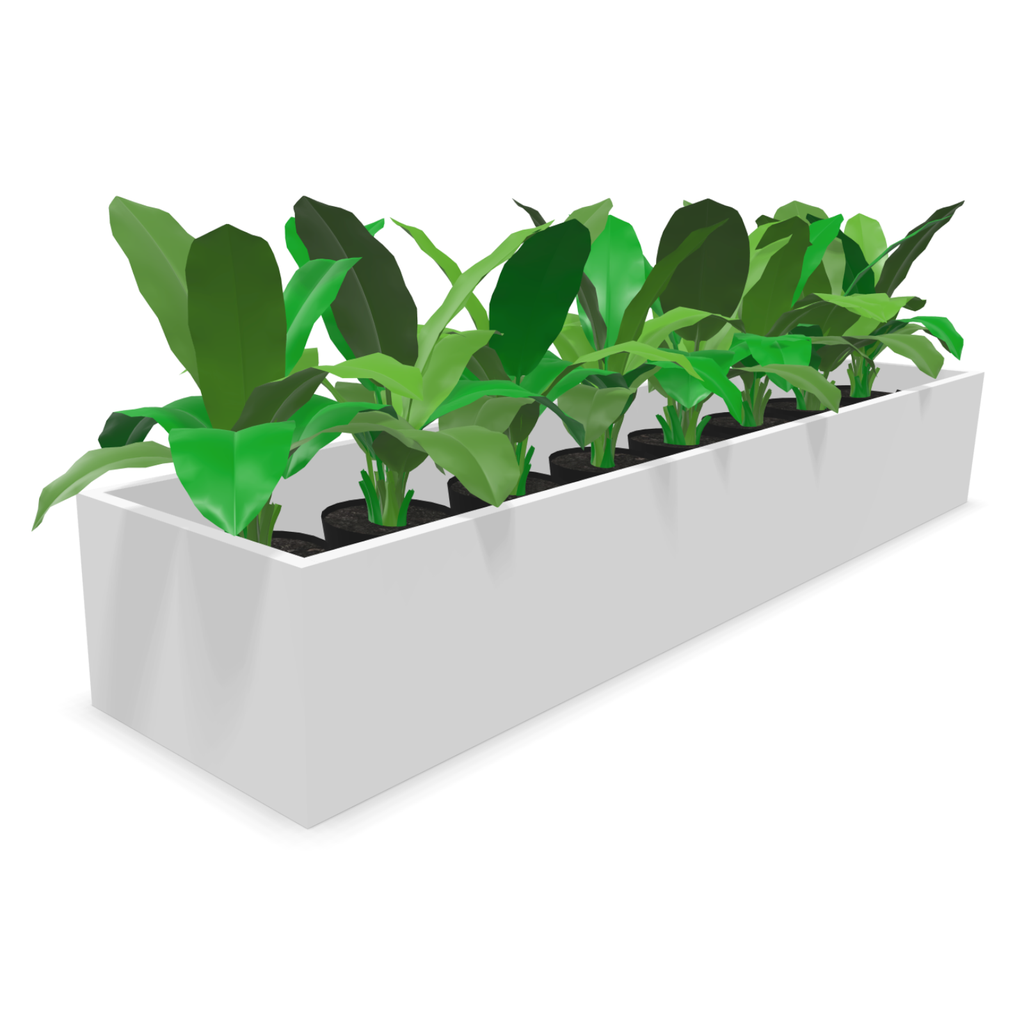 planter (white, planter unit, width 200cm, depth 45cm)