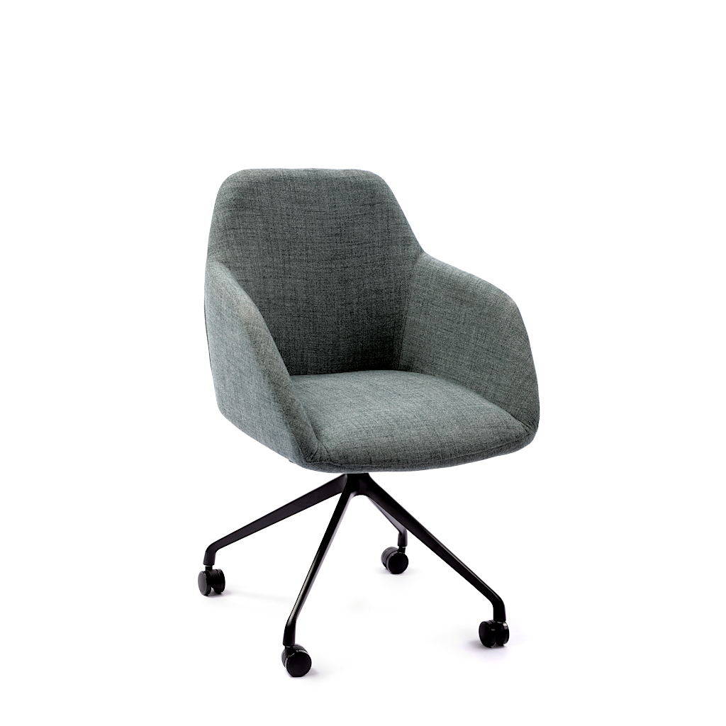 Rome swivel chair with castors