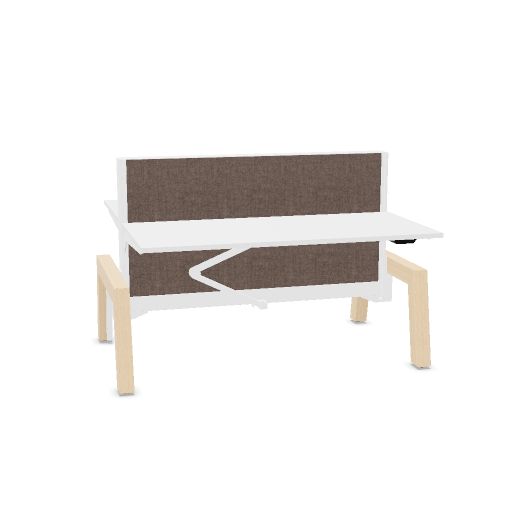 Max Hybrid 2x 160x75cm (Leg Type: K - Wood | Leg Colour: Ash | Frame Colour: 4 - White | Top color: K - White | Range: 4 - Harmony | Colour: 100 | Priceclass: Fabric range 1 | Adjustabilty: E-drive)