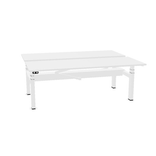 Matrix Pro 200x75cm + 200x75cm (duo desk) (Top color: K - White | Leg Colour: 4 - White)
