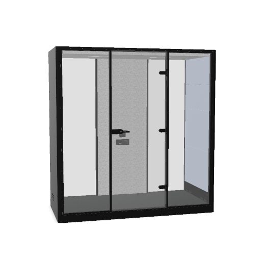Apod X large (Colour: Black | Range: 83 - Era | Fabric colour wall: era NU-A3-39 / CSE39 Youth | Felt colour: Felt Light grey | Sofa: Without sofa | Table: No Worktop | Carpet Colour: Coral 350 | Occupancy indicator: No indicator)