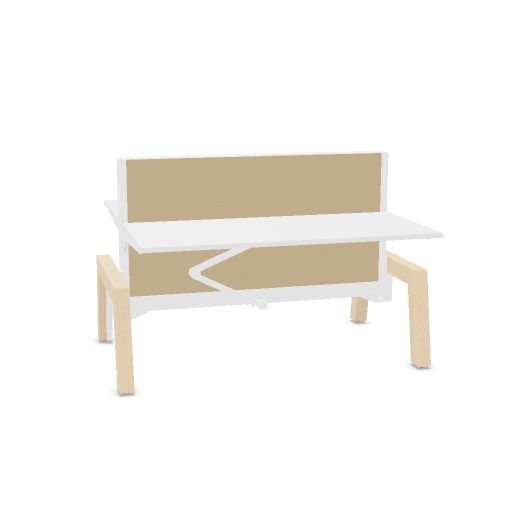 Max Hybrid 2x 160x75cm (Leg Type: K - Wood | Leg Colour: Ash | Frame Colour: 4 - White | Top color: K - White | Range: 80 - Fiji | Colour: 09 Catfish (YA300) | Priceclass: Fabric range 1 | Adjustabilty: Height adjustable)