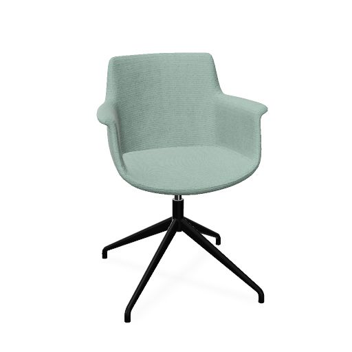 York stoel met draaionderstel (Range: Rhapsody | Kleur: 600 | Priceclass: Stofgroep 1 | Frame kleur: Zwart)