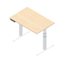 Matrix Pro 120x80cm (single desk) (Top color: P - Bleached Oak | Leg Colour: 4 - White)