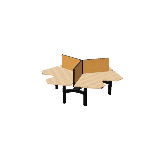 Wing 120 cm (3x) (Bladdecor: Bardolino eiken | Pootkleur : Zwart | Screen Type: MS - MyScreen small (100cm) | Hoogte : 60cm | Framekleur : Geen kleur | Range: Harmony | Kleur: 400)