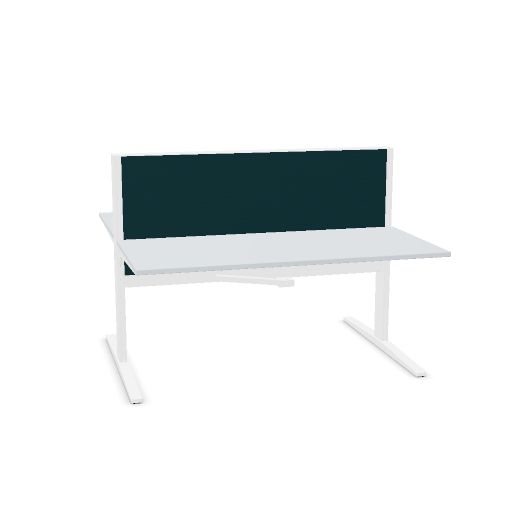 Max T-Range 160x75cm + 160x75cm (duo desk) (Leg Colour: 4 - White | Top color: A - Grey | Range: 80 - Fiji | Colour: 16 Pleco (YA313) | Priceclass: Fabric range 1 | Adjustabilty: Height adjustable)