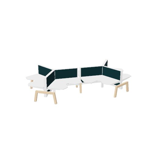 Max Hybrid 6x wing (Poot type: Hout | Pootkleur : Essen | Framekleur : Wit | Bladdecor: Wit | Range: 80 - Fiji | Kleur: 16 Pleco (YA313) | Priceclass: Stofgroep 1 | Verstelbaarheid: Hoogte instelbaar)