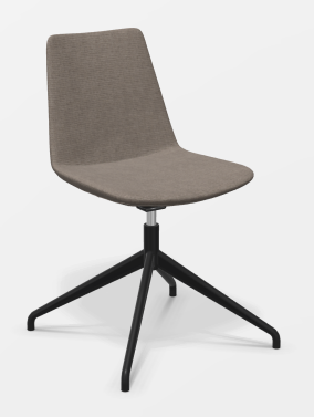 Lyon Chair Swivel (Range: 75 - Rhapsody | Colour: 100 | Priceclass: Fabric range 1 | Frame colour: Black)