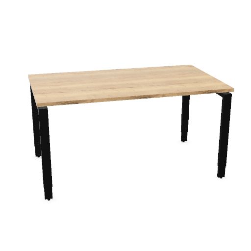 Mox Pro top 140x80cm (Top color: DF - Natural Halifax Oak | Height Adjustability: 2 - Height adjustable | Leg Colour: 1 - Black)