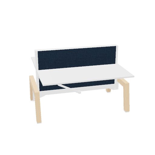 Max Hybrid 2x 160x75cm (Leg Type: Wood | Leg Colour: Ash | Frame Colour: White | Top color: White | Range: Harmony | Colour: 602 | Priceclass: Fabric range 1 | Adjustabilty: Height adjustable)