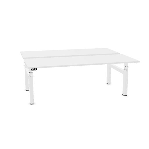 Matrix Pro 200x75cm + 200x75cm (duo desk) (Top color: K - White | Leg Colour: 4 - White)