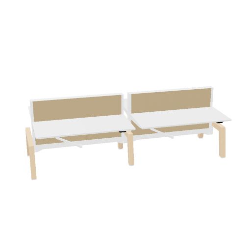 Max Hybrid 4x 160x75cm (Poot type: Hout | Pootkleur : Essen | Framekleur : Wit | Bladdecor: Wit | Range: 80 - Fiji | Kleur: 09 Catfish (YA300) | Priceclass: Stofgroep 1 | Verstelbaarheid: E-drive Zit-sta)