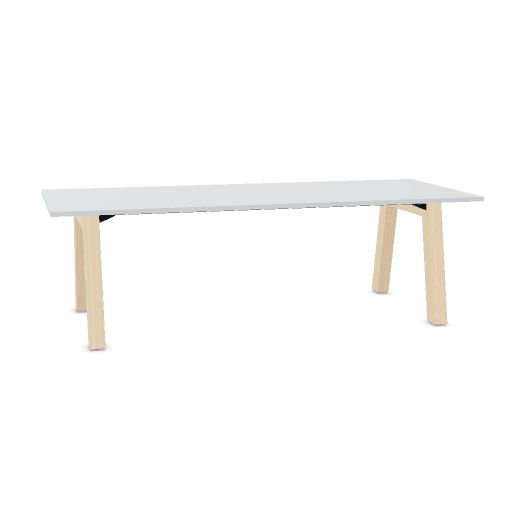Hybrid table low 240cm (Worktop Width: 100 cm | Worktop Colour: Grey | Leg Colour: Hollands Essen)