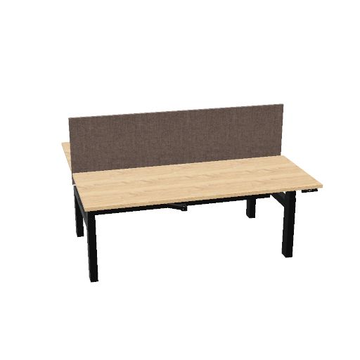 180x75cm + 180x75cm (duo desk) (Top color: Bardolino Oak | Leg Colour: Black)