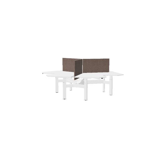 Matrix Pro Wing 120 cm (3x) (Top color: K - White | Leg Colour: 4 - White | Screen Type: ES - E-Panel small (100cm) | Heigth: 60cm | Frame Colour: X - No colour | Range: 4 - Harmony | Colour: 100)