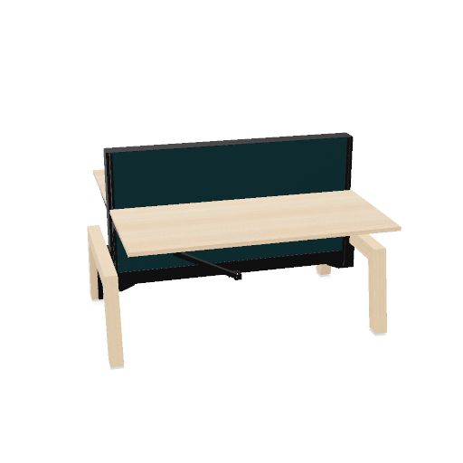 Max Hybrid 2x 160x75cm (Poot type: Hout | Pootkleur : Essen | Framekleur : Zwart | Bladdecor: Gebleekt eiken | Range: 80 - Fiji | Kleur: 16 Pleco (YA313) | Priceclass: Stofgroep 1 | Verstelbaarheid: Hoogte instelbaar)