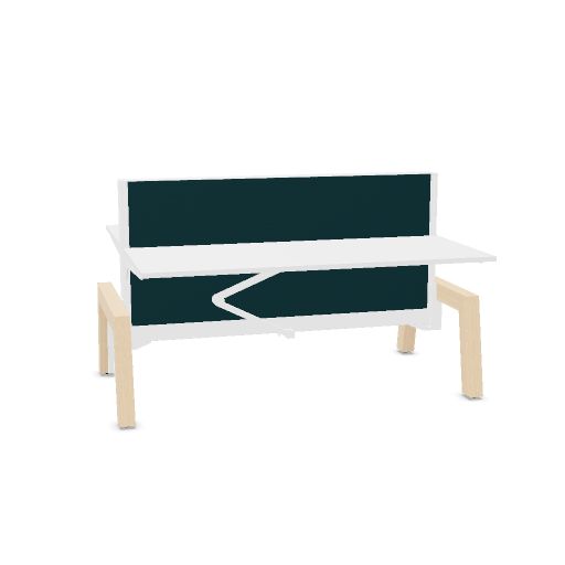 Max Hybrid 2x 180x75cm (Leg Type: K - Wood | Leg Colour: Ash | Frame Colour: 4 - White | Top color: K - White | Range: 80 - Fiji | Colour: 16 Pleco (YA313) | Priceclass: Fabric range 1 | Adjustabilty: E-drive)