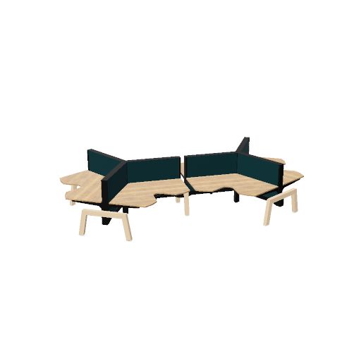 Max Hybrid 6x wing (Leg Type: Wood | Leg Colour: Ash | Frame Colour: Black | Top color: DF - Natural Halifax Oak | Range: 80 - Fiji | Colour: 16 Pleco (YA313) | Priceclass: Fabric range 1 | Adjustabilty: Height adjustable)