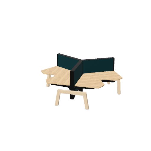 Max Hybrid 3x wing (Leg Type: Wood | Leg Colour: Ash | Frame Colour: Black | Top color: Bardolino Oak | Range: 80 - Fiji | Colour: 16 Pleco (YA313) | Priceclass: Fabric range 1 | Adjustabilty: Height adjustable)