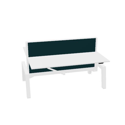 Max Hybrid 2x 180x75cm (Poot type: Gelakt | Pootkleur : Wit | Framekleur : Wit | Bladdecor: Wit | Range: 80 - Fiji | Kleur: 16 Pleco (YA313) | Priceclass: Stofgroep 1 | Verstelbaarheid: E-drive Zit-sta)