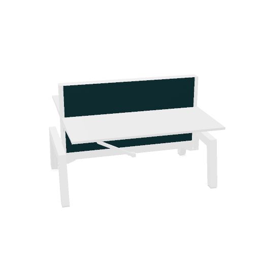 Max Hybrid 2x 160x75cm (Leg Type: Laquered | Leg Colour: White | Frame Colour: White | Top color: White | Range: 80 - Fiji | Colour: 16 Pleco (YA313) | Priceclass: Fabric range 1 | Adjustabilty: Height adjustable)