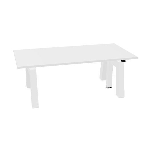 Max Hybrid Single 160x80cm (Leg Type: Laquered | Leg Colour: White | Frame Colour: White | Top color: White)