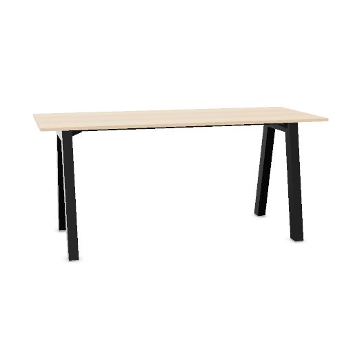 Hybrid table high 240cm (Worktop Width: 100 cm | Worktop Colour: Bleached oak | Leg Colour: Zwart (RAL 9005))