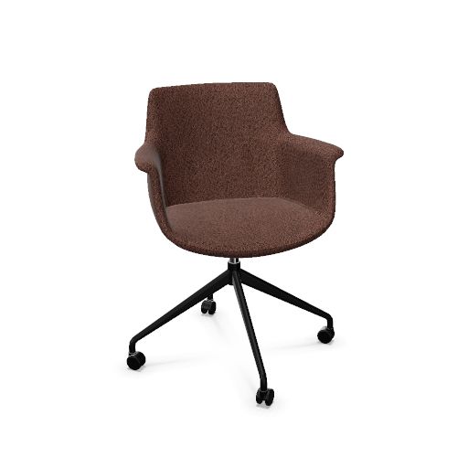 York Chair Swivel-wheels (Range: 78 - Mistral | Colour: 104 | Priceclass: Fabric range 1 | Frame colour: Black)