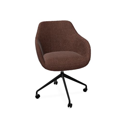 Rome Chair 
Swivel wheels (Range: 78 - Mistral | Colour: 104 | Priceclass: Fabric range 1 | Frame colour: Black)
