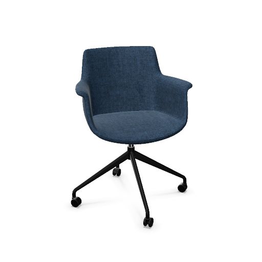 York York Chair 
Swivel-wheels (Range: 4 - Harmony | Colour: 602 | Priceclass: Fabric range 1 | Frame colour: Black)