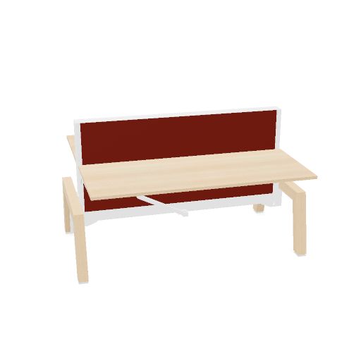Max Hybrid 2x 180x75cm (Poot type: Hout | Pootkleur : Essen | Framekleur : Wit | Bladdecor: Gebleekt eiken | Range: 80 - Fiji | Kleur: 11 Goldifsh (YA304) | Priceclass: Stofgroep 1 | Verstelbaarheid: Hoogte instelbaar)