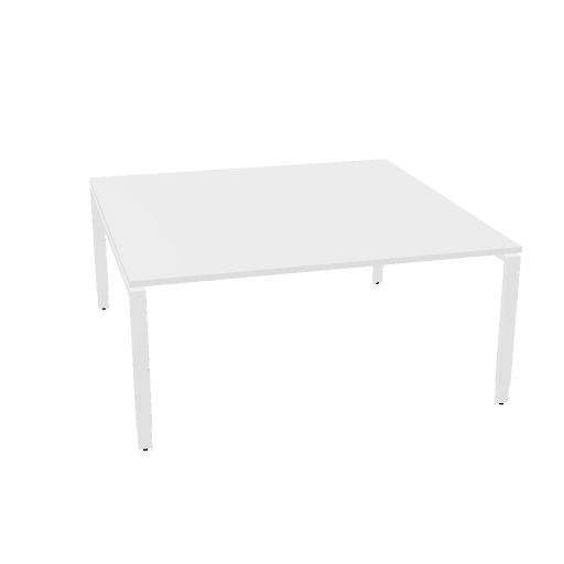 Meeting 160x160cm (Top color: White | Height Adjustability: Height adjustable | Leg Colour: White)