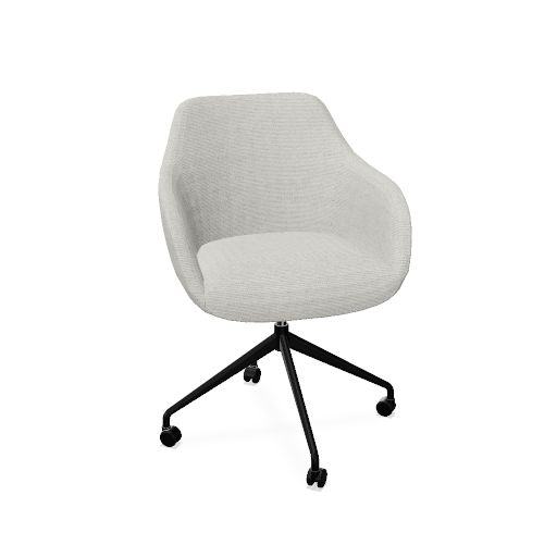 Rome Chair 
Swivel wheels (Range: Rhapsody | Colour: 807 | Priceclass: Fabric range 1 | Frame colour: Black)