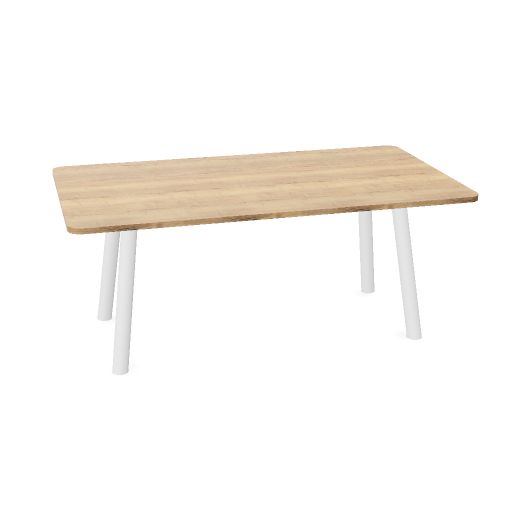 Workways Meet! (Tafelblad kleur: DF - Halifax Oak | poten: Wit)