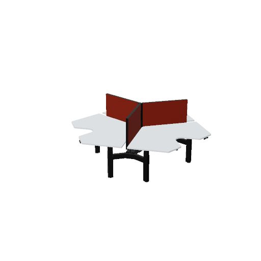 Wing 120 cm (3x) (Bladdecor: Grijs | Pootkleur : Zwart | Screen Type: MS - MyScreen small (100cm) | Hoogte : 60cm | Framekleur : Wit | Range: 80 - Fiji | Kleur: 11 Goldfish (YA304))