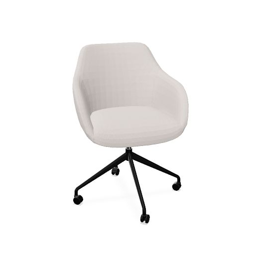 Rome Chair 
Swivel wheels (Range: 12 - Era | Colour: 39 CSE41 Quota | Priceclass: Fabric range 1 | Frame colour: Black)