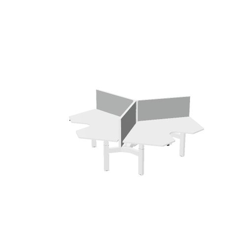 Wing 120 cm (3x) (Bladdecor: Wit | Pootkleur : Wit | Screen Type: MW - MyScreen wide (120cm) | Hoogte : 56cm | Framekleur : Wit | Range: 80 - Fiji | Kleur: 06 Oscar (YA307))