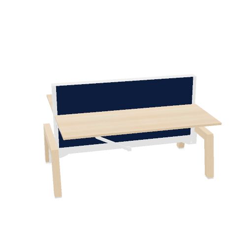 Max Hybrid 2x 180x75cm (Poot type: Hout | Pootkleur : Essen | Framekleur : Wit | Bladdecor: Gebleekt eiken | Range: 80 - Fiji | Kleur: 14 Reedfish (YA309) | Priceclass: Stofgroep 1 | Verstelbaarheid: Hoogte instelbaar)