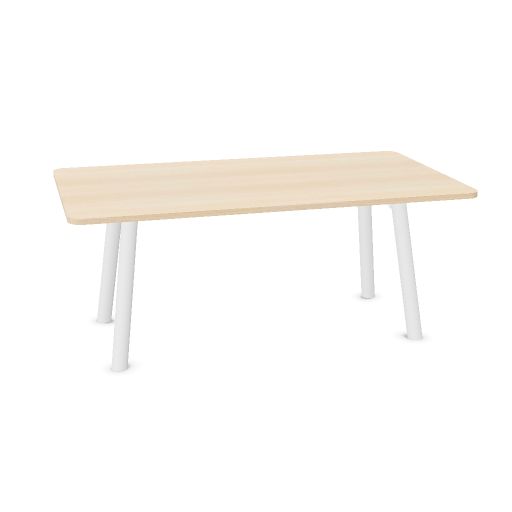 Workways Workways Meet! (Worktop colour: 0P - Bleached Oak | Legs: White)